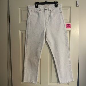 Levi’s White Denim Ankle Straight Leg Jeans Size 28